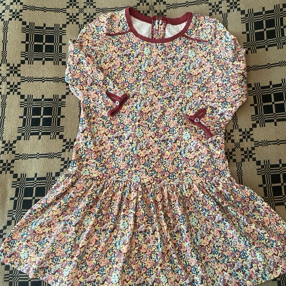 matilda jane 435 girls size 10 floral dress with back zipper